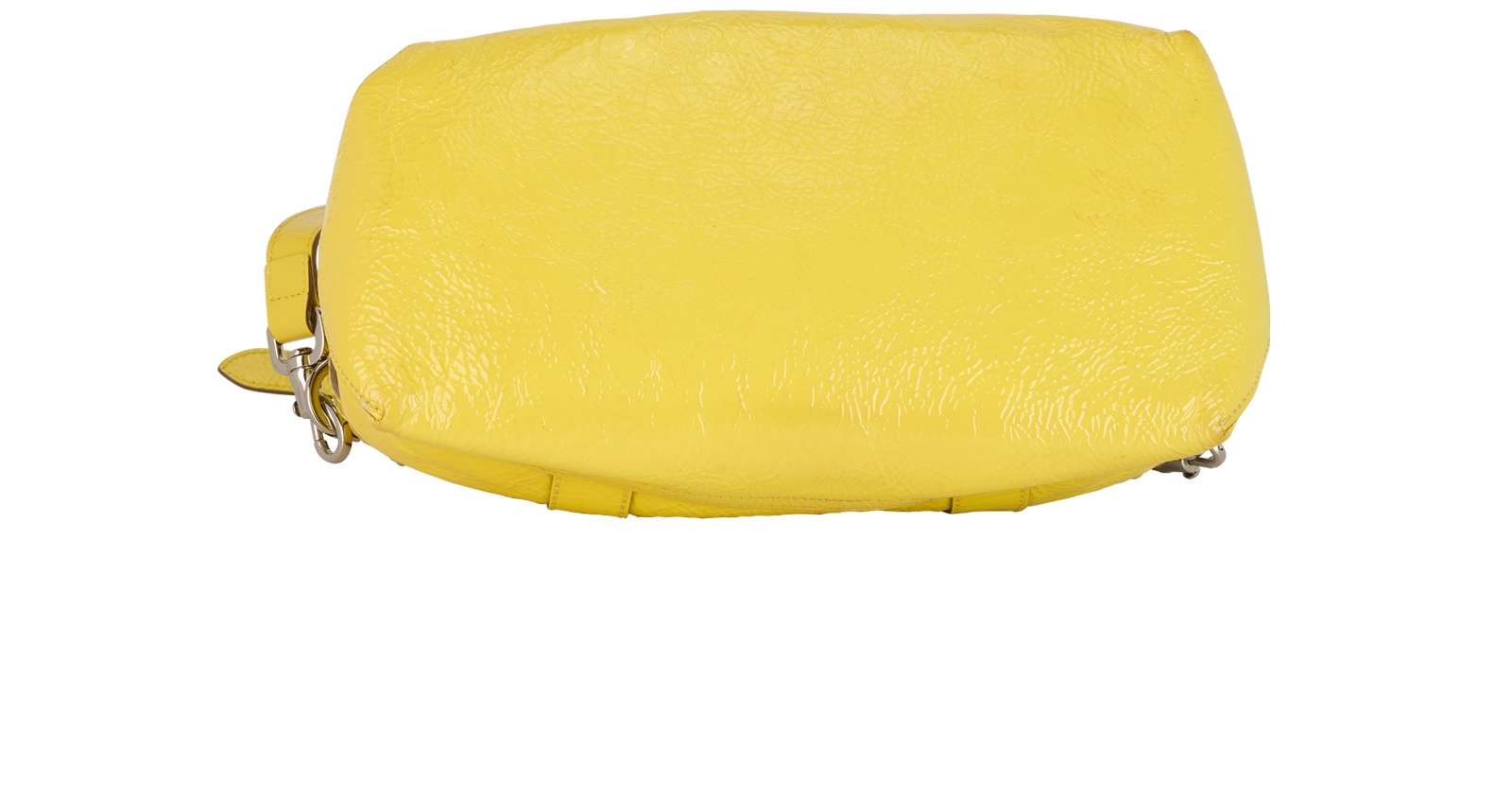 Small Bayswater, &pound;310, Handbags, Yellow, Patent Leather, Top view